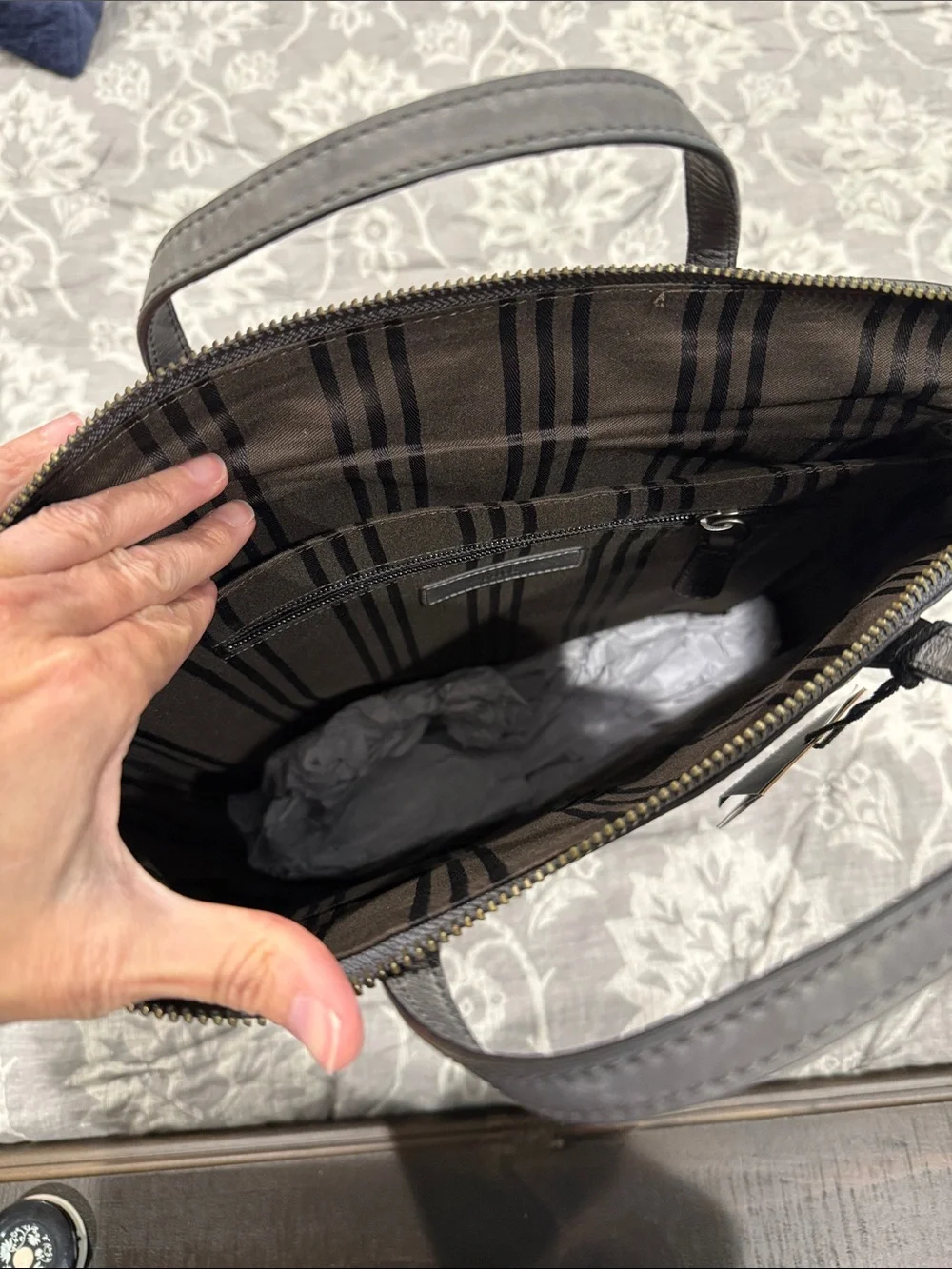 Brand New with Tags Frye Leather Backpack Purse -Gray